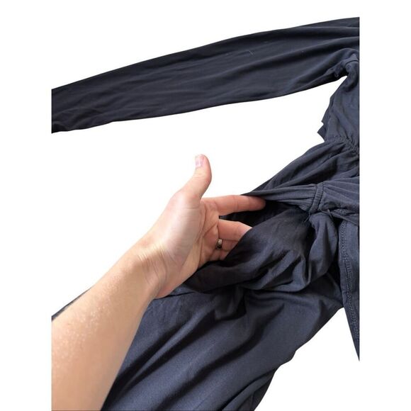 NEW Anthropologie The Daily Practice Robi Wrap Jumpsuit size S Black Athleisure - Picture 10 of 11